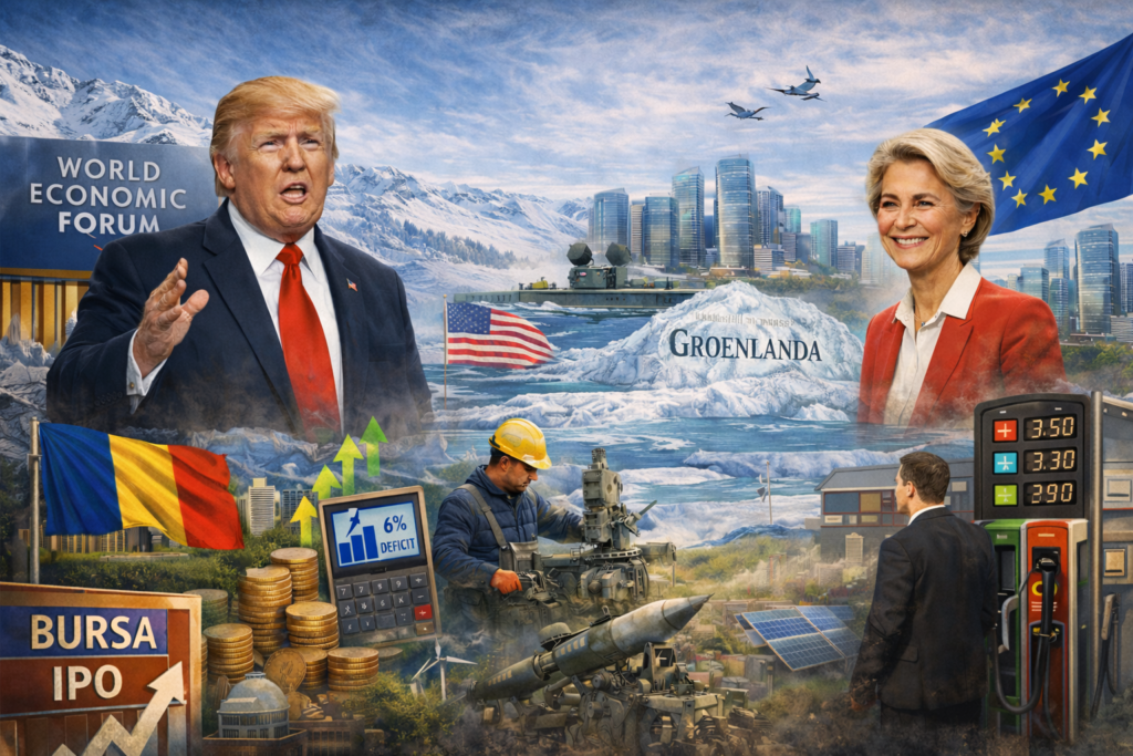 Analiza săptămânală Economedia: Evenimentul Economic de la Davos în centrul atenției / Deficit redus față de estimări, investitori încrezători / Dezvoltarea noii gastronomii românești / Bacău, centru al industriei de apărare