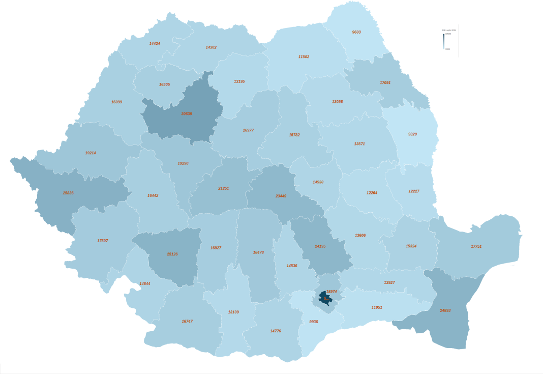 Bogăția În România: Granița între România Avelor și Restul Țării. Clasificația Integrală după PIB/Locuitor (2026)