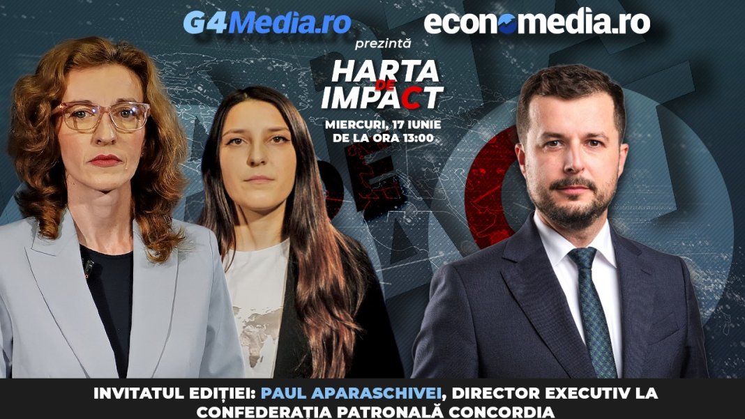 Paul Aparaschivei, Directorul Executiv al Confederației Patronale Concordia, astăzi la „Harta de impact” / Vizionați LIVE de la ora 13.00